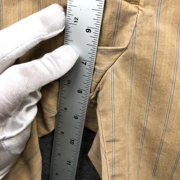 BCBG Maxazria Lightweight Bermuda Shorts Womens Sz 4 Trouser Chino Beige Striped - Picture 4 of 7